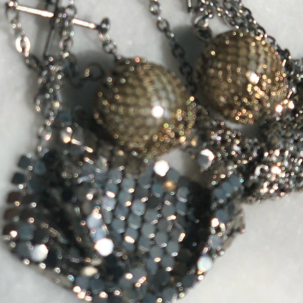 Disco balls in a blanket gold and silver earrings. - Picture 2 of 8